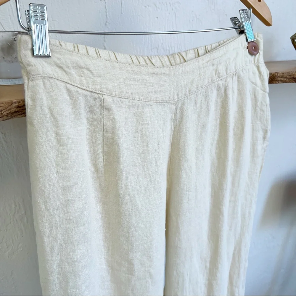 Flax Linen Trousers Pants Size P - Picture 3 of 15